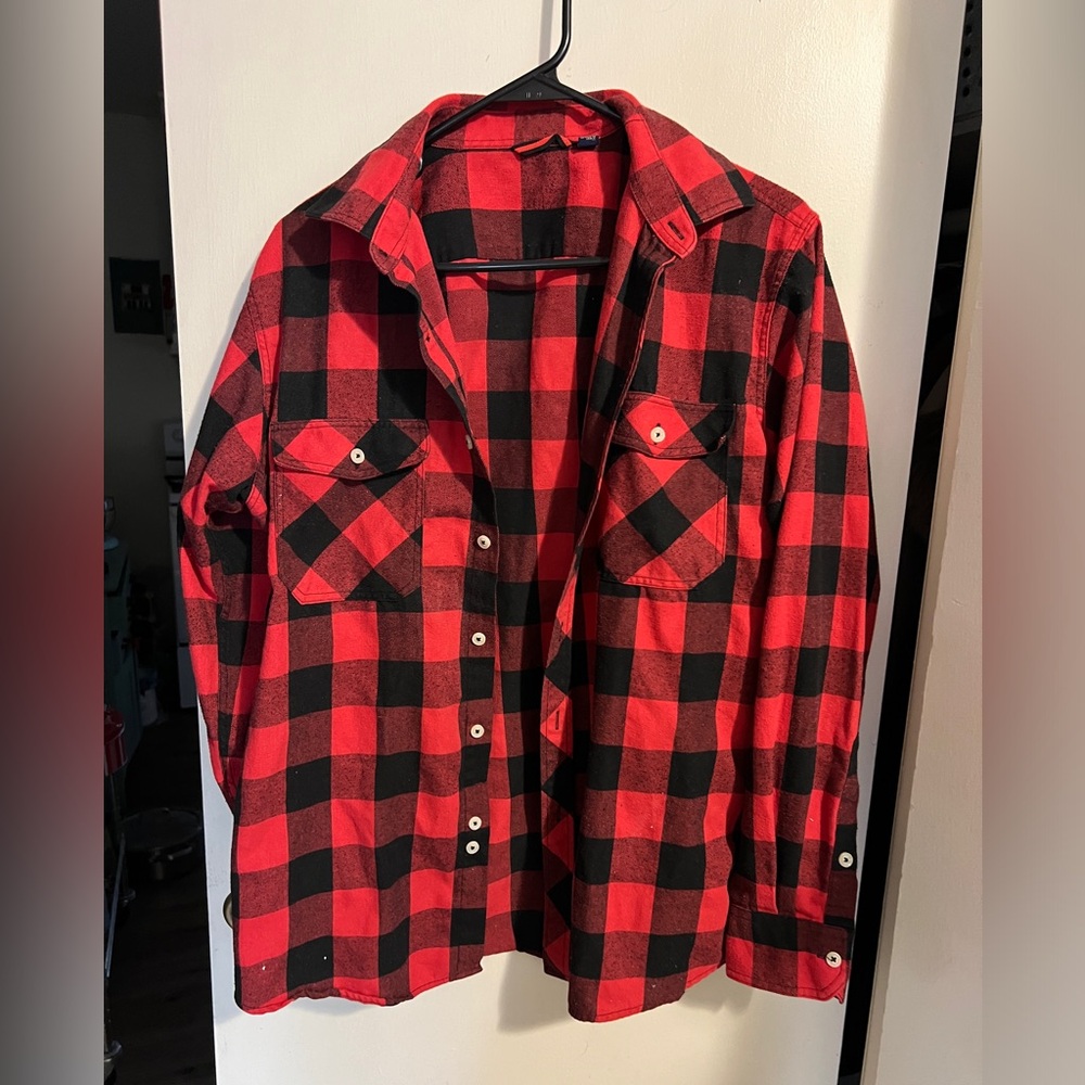 Red and Black Checkered Men’s Flannel